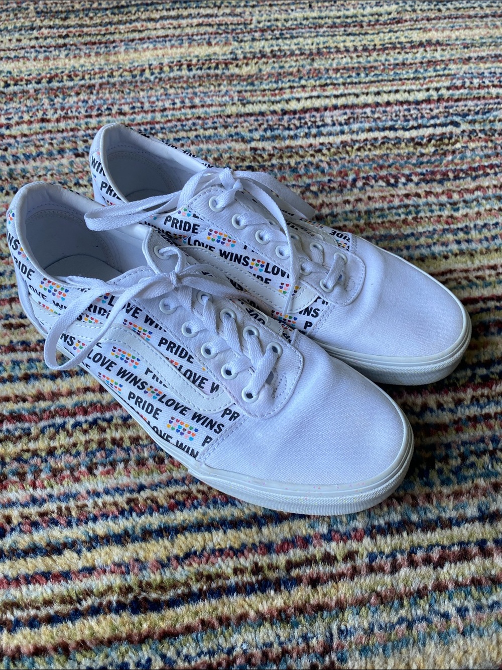 Vans Old Skool Sneakers with Rainbow Pride print